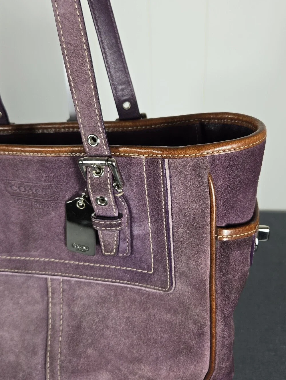 Coach suede tote